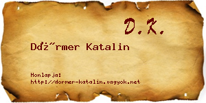 Dörmer Katalin névjegykártya